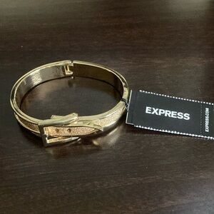 Express Gold Tone Buckle Bracelet